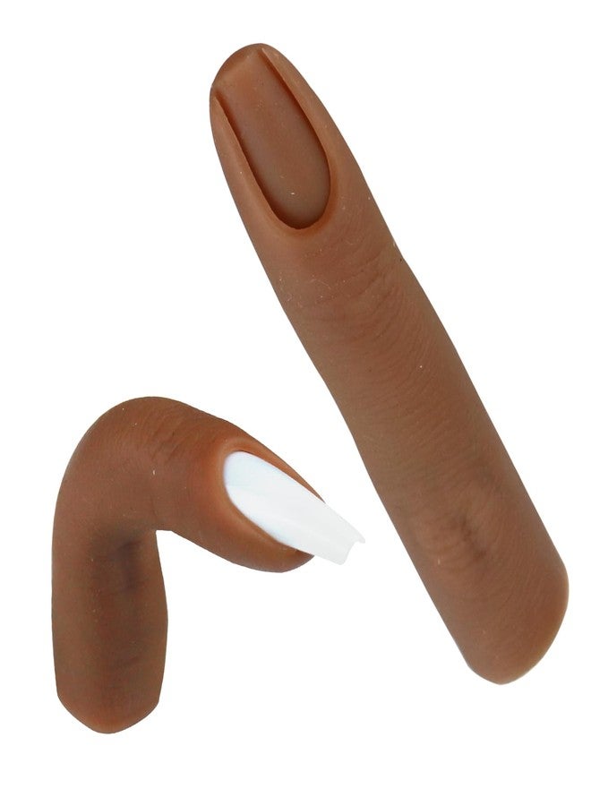 Namgznso Silicone Practice Fingers for Acrylic Nails, Bendable Fake Training Finger Soft Silicone Fake Finger to Practice Fake Nails, Flexible Nail Practice Fingers Hand for Nail Art(Color 5) - Image 1